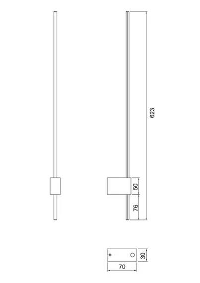 Настенный светильник (бра) Парс / Pars 3000К 6Вт Maytoni c070wl-l6gb3k