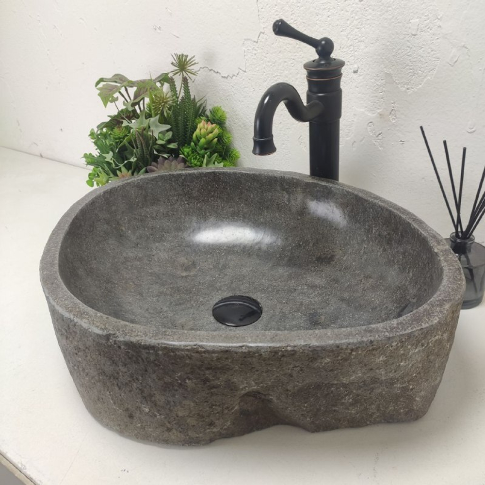 Раковина из речного камня RS-61953 (52*42*15)