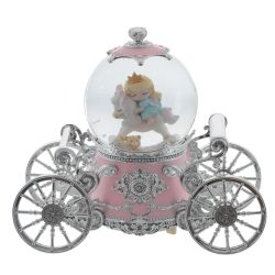 GAEM Фигурка декор "Девочка на лошадке" в стекл шаре (муз, подсвет, вьюга, 3xAAA н/п), D10, L22 W11 H19 с