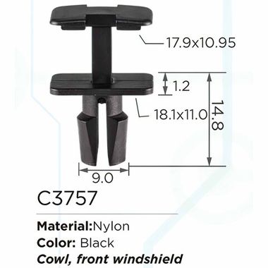 Клипса для крепления внутренней обшивки а/м БМВ пластиковая (100шт/уп.) Forsage клипса C3757(BMW)