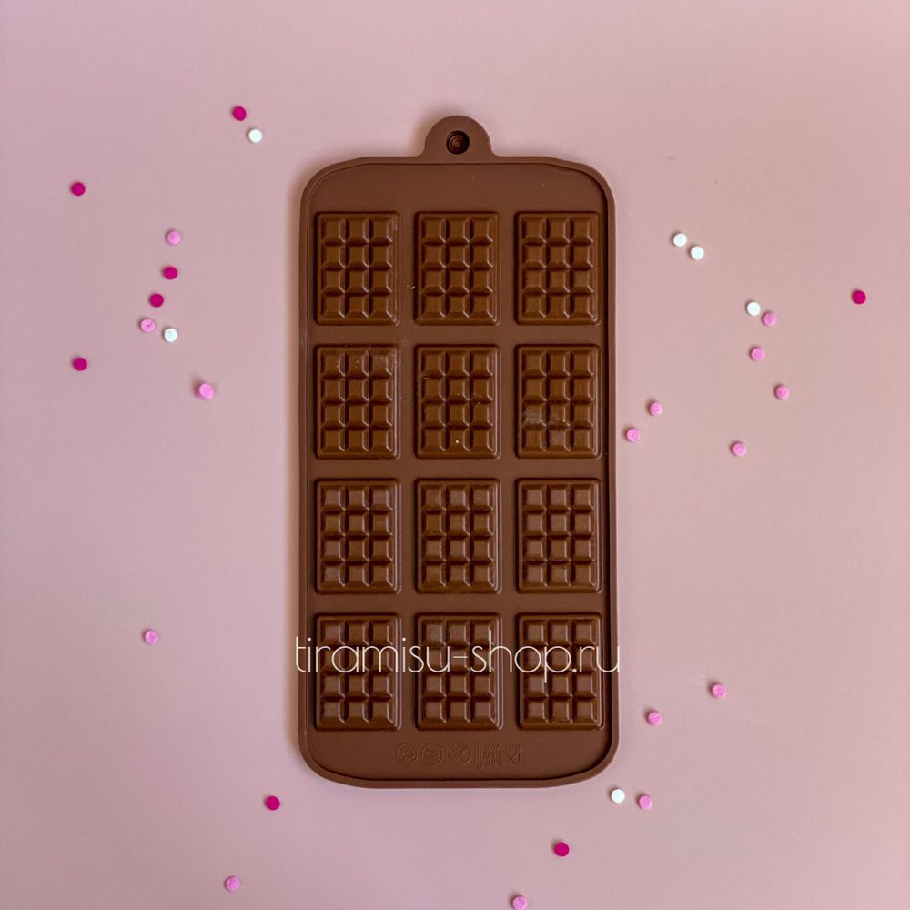 Силиконовая форма Шоколадки, 12 мини-плиток