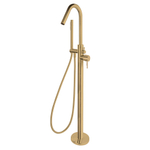 Напольный смеситель для ванны с душевым комплектом ODISEA 398503DOC золото