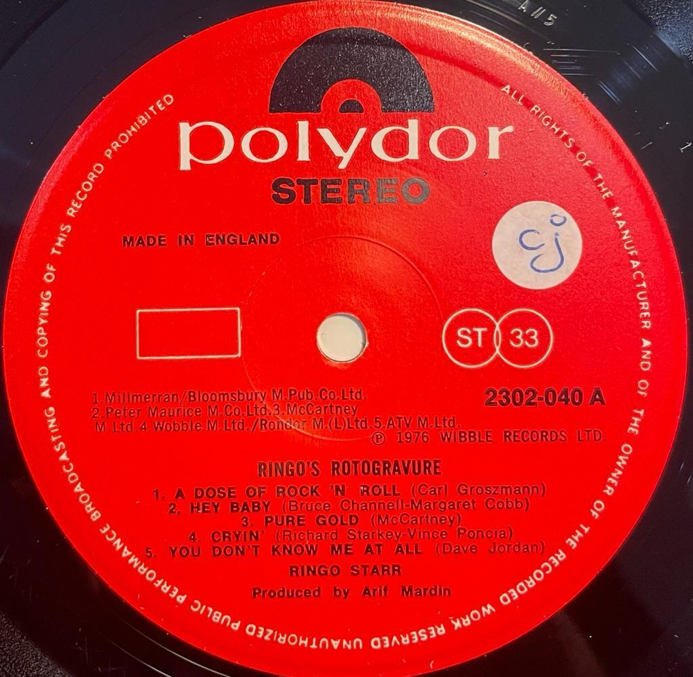 Ringo Starr- Ringo's Rotogravure (Англия 1976г.)
