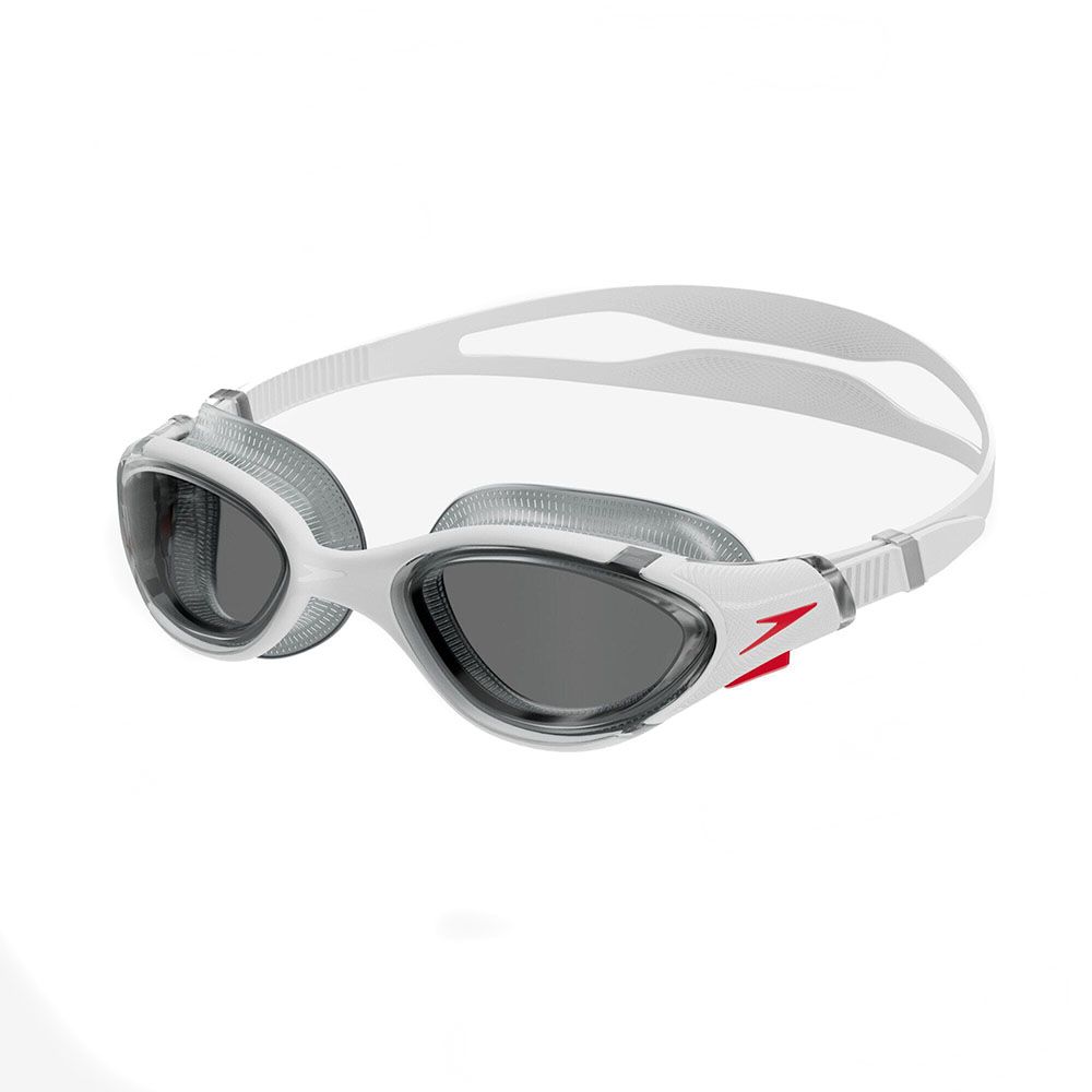 Очки для плав. SPEEDO Biofuse 2.0, 8-00233214500, ДЫМЧАТЫЕ линзы, белая оправа
