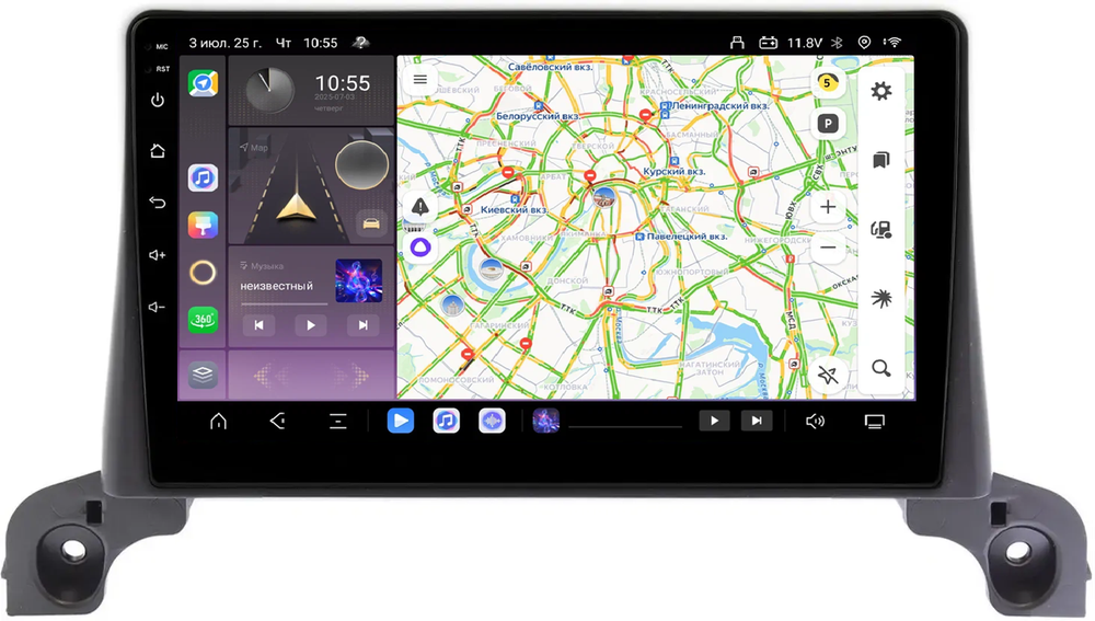 Магнитола для Peugeot 3008, 5008 2016-2022, 4008 2020+ (рамка 9) - Kuberg QLed, Android 13, TS20, CarPlay, SIM-слот
