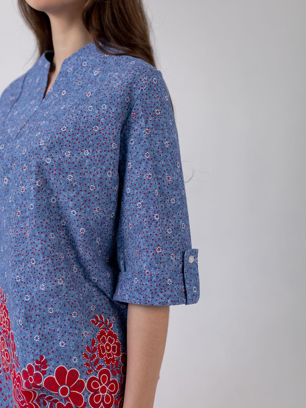 C-351 Туника из хлопка рукав 3/4