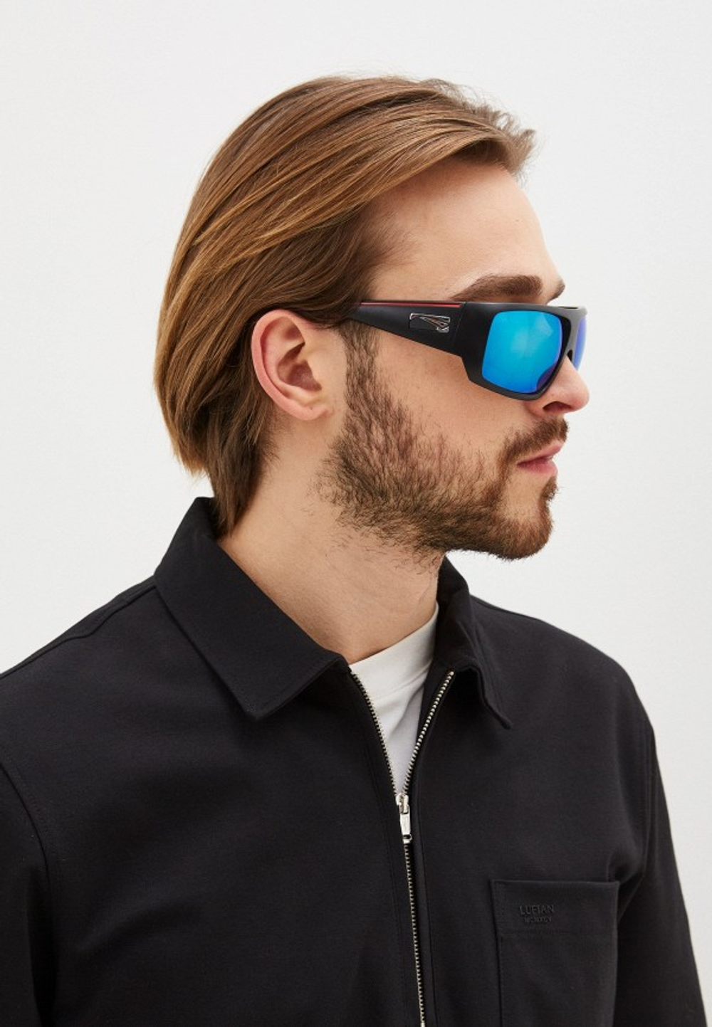 Спортивные очки LiP Cloud9 / Matt Black - Red Stripe / PC / Zeiss ML Blue Mirror Smoke Lens