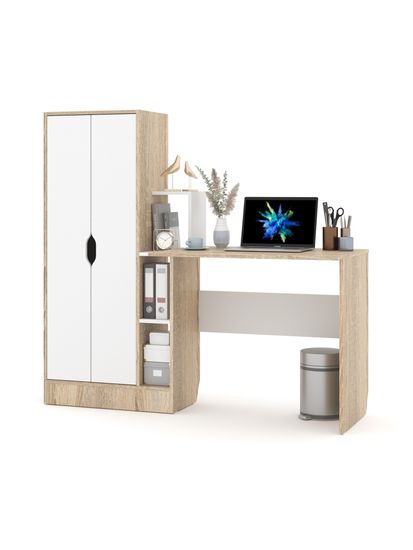 дуб сонома / белый