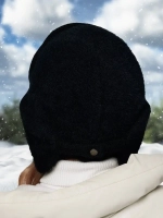 Шапка ушанка зимняя вязаная на флисе