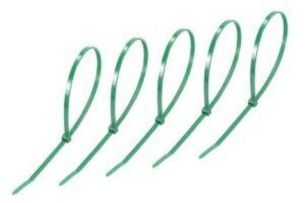Хомут-стяжка нейлоновая REXANT 300x4,8 мм, зеленая, упаковка 25 шт.