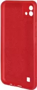 Силиконовый чехол с микрофиброй для Realme C20/C11 red DF
