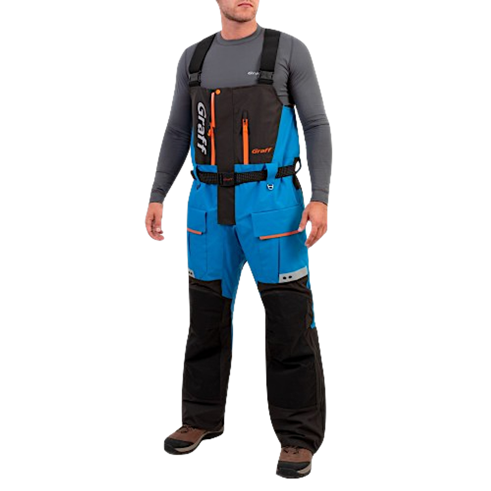 Костюм-Поплавок Graff 215-O-B-3 Зима +5°С -15°С Черный / Голубой Bratex 8/8 -