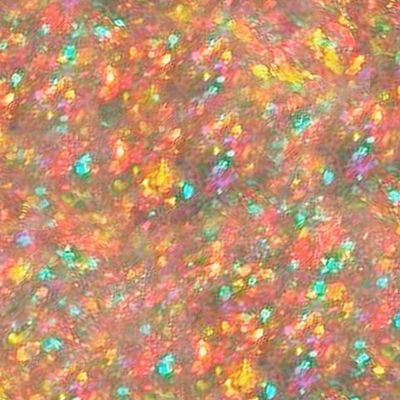 Оранжевый с желтыми и бирюзовыми бликами рисунок