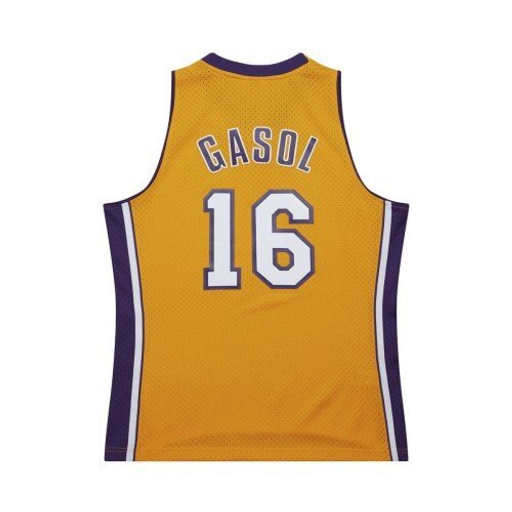 Баскетбольная джерси Mitchell&amp;Ness NBA Gold Jersey Los Angeles Lakers 2009 Pau Gasol Yellow