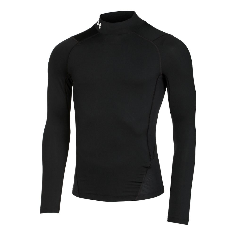 Мужское теннисное поло Under Armour Heatgear Comp Mock Long Sleeve Men - Black