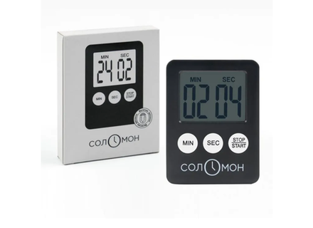 Таймер электронный "Соломон" на магните, цв.черный