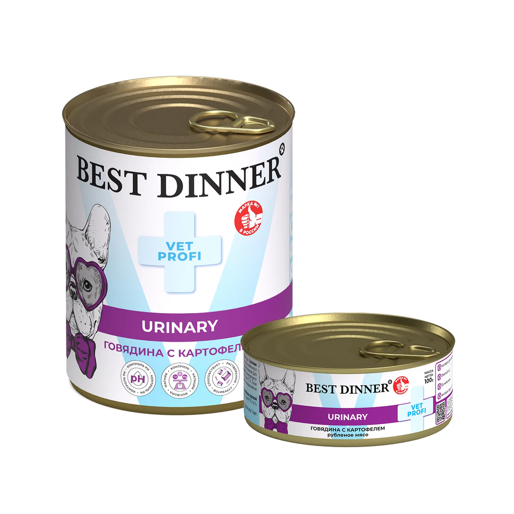 Best Dinner Exclusive Vet Profi Urinary Говядина с картофелем для собак