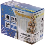 Гирлянда для дома БАХРОМА ш3м* в30/50см 120 ламп LED, прозрачн.провод, 8 реж, IP-20, Синий (возможность соединения)