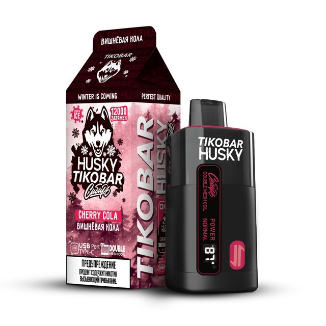 Одноразовый Pod Tikobar Husky Сибирь - Cherry Cola (12000 затяжек)