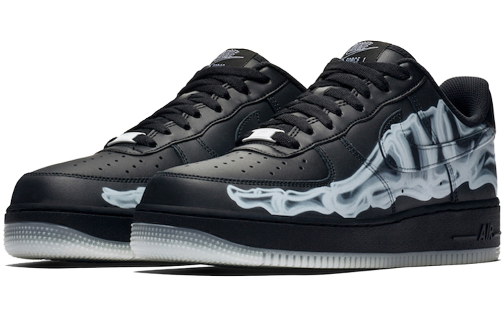 Кроссовки Nike Air Force 1 Skeleton 'Black On Black'