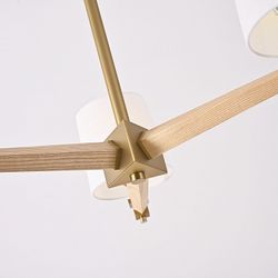 Люстра на штанге Imperiumloft Jorgenson White/Light wood STAVRA01