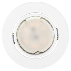 Светильник встраиваемый штампованный ЭРА ST2A WH под лампу MR16 GU5.3 поворотный белый