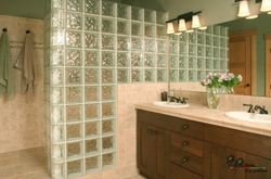 Угловой стеклоблок волна  графит окраска в массе Vitrablok   19x13x13x8