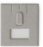 Вкладыш 03/наклонный/для гарнитура/2 прорези/язычок/окошко для бирки/прорезь для нитки