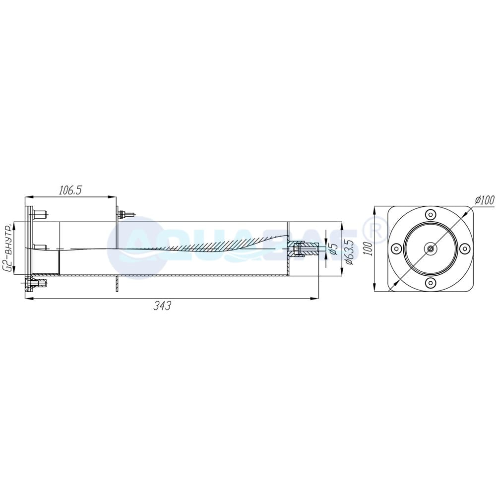 З.ПР.052 Закладная под прожектор 5Вт плёнка