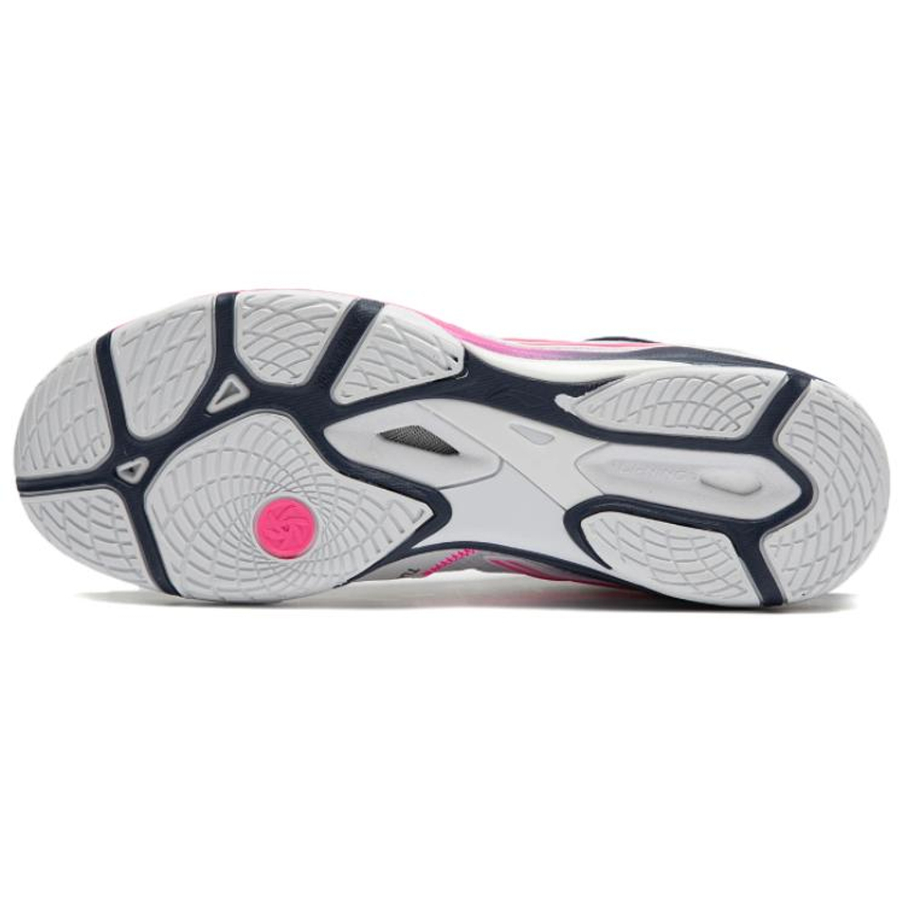 Li Ning Cushioning, Wear Resistant Low top Table Tennis Shoes Unisex White Pink