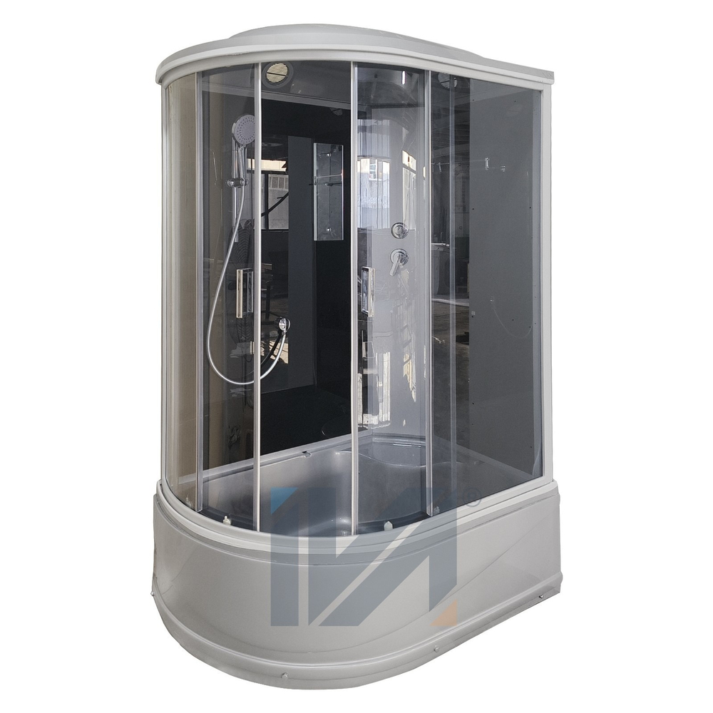 Душевая кабина IVA SC120CTRG 1200х800х2150 открывание дверей раздвижное, стекло тонированное, толщина стекла 4 мм, цвет профиля сатин