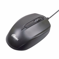Компьютерная  Мышь проводная RITMIX ROM-200, черная, USB.