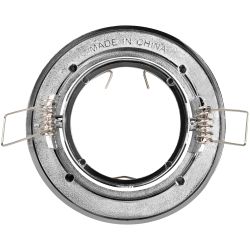 Светильник встраиваемый декоративный ЭРА DK18 CH/SH SL под лампу MR16 GU5.3 декор серебряный блеск/хром | Декоративные встраиваемые светильники