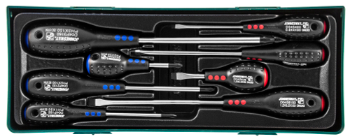 D04PP08SP Набор отверток стержневых FULL STAR в ложементе, 8 предметов