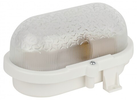 Светильник Евро ЭРА НБП 01-60-012 IP53 E27 пластик / стекло овал белый с ободком