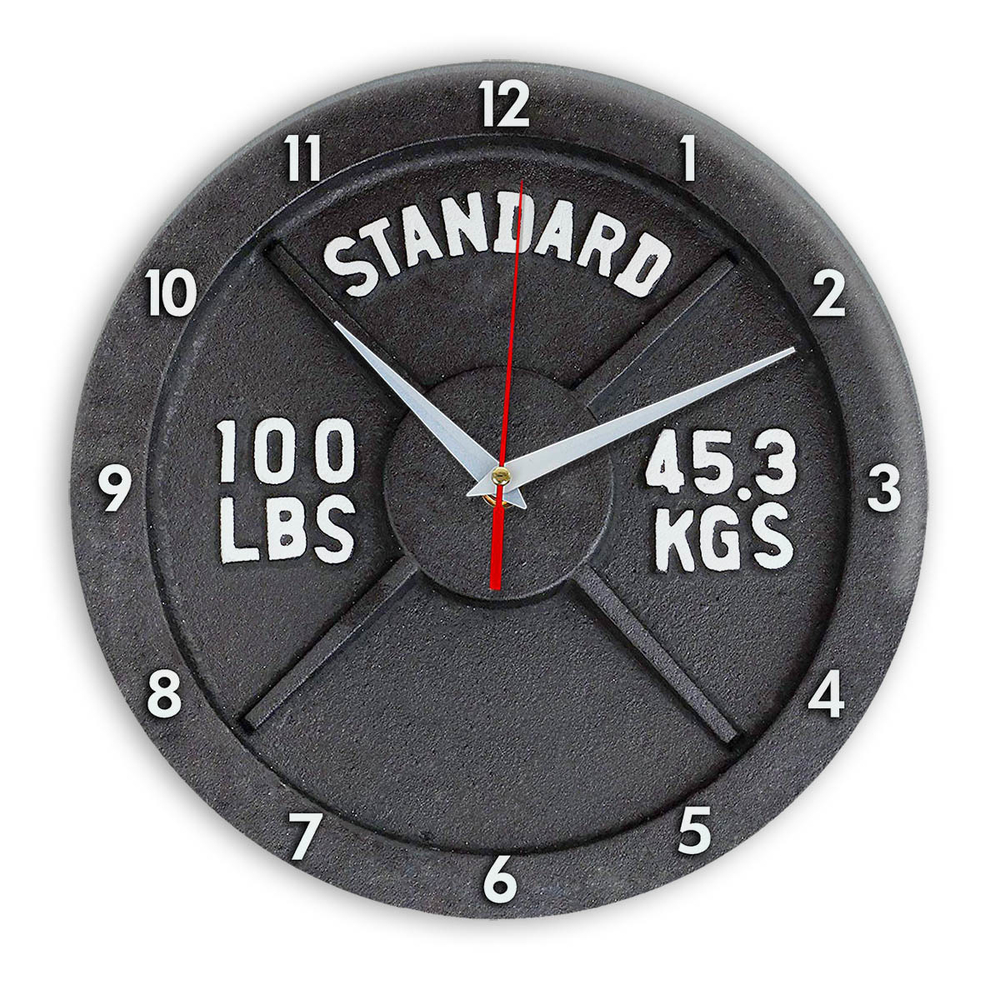 часы Блин штанги motivation clock 10 (-)
