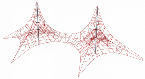 Большая двухмачтовая космическая сеть