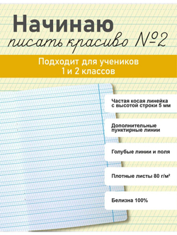 Набор тетрадей "Начинаю писать красиво" №2", 12 л, 20 шт