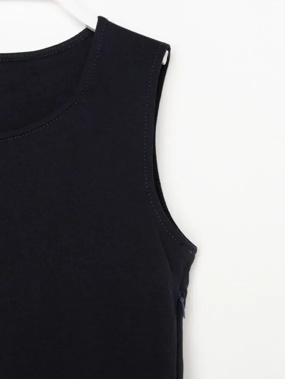 Сарафан для девочки, цвет синий, рост 122 см