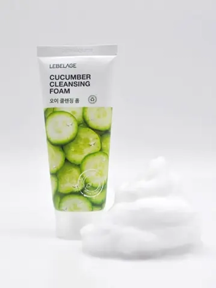 LEBELAGE - ПЕНКА ДЛЯ ЛИЦА С ЭКСТРАКТОМ ОГУРЦА CLEANSING FOAM CUCUMBER, 100 ML