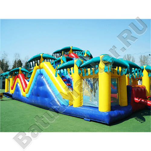 Надувная полоса препятствий "Супер - джунгли"