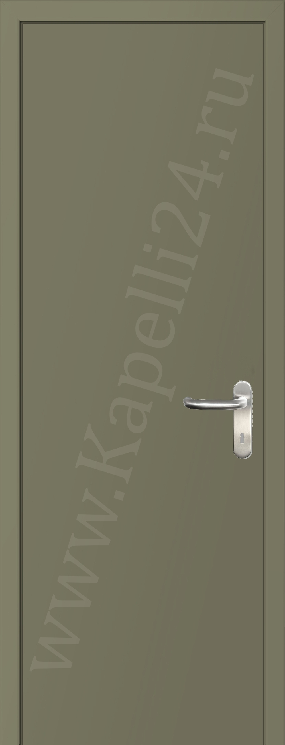 Дверь влагостойкая пластиковая KAPELLI multicolor ДГ RAL 7034 Желто-серый + коробка