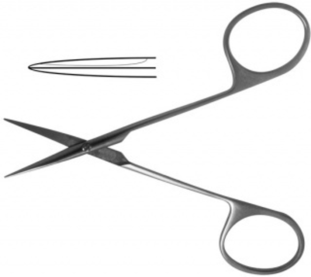 ТМ- Н-42-1 Ножницы глазные тупоконечные прямые, 113 мм