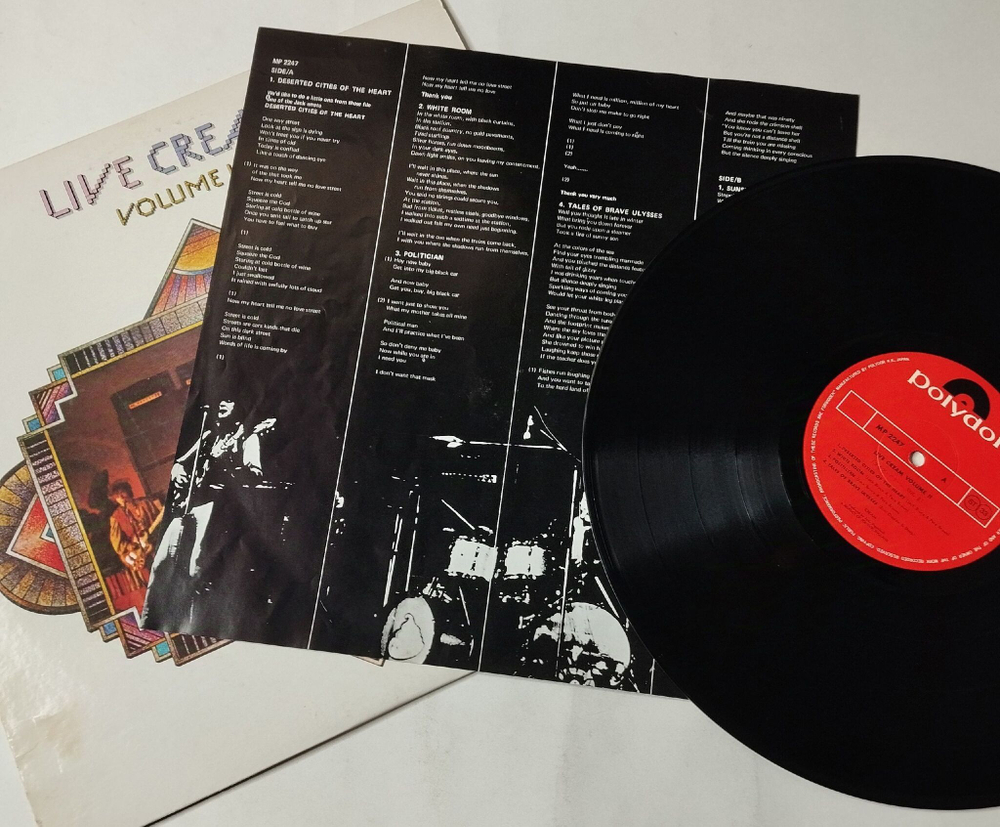 Винтажная виниловая пластинка LP Live Cream Volume II (Japan 1972) (No Obi) White Room