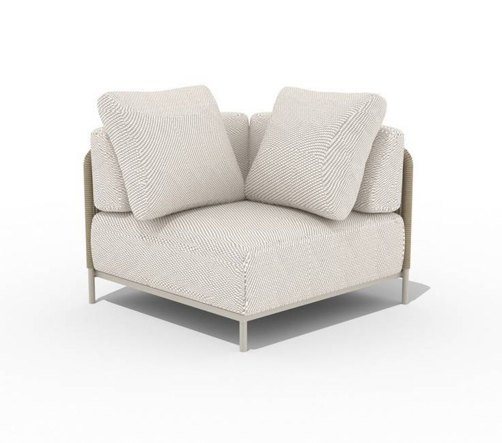 "Мальдивы" трансформирующаяся лаунж-зона из искусственного ротанга, цвет соломенный