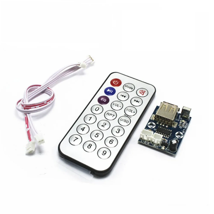 USB модуль mp3 декодера с ИК ДУ (DC 12В)