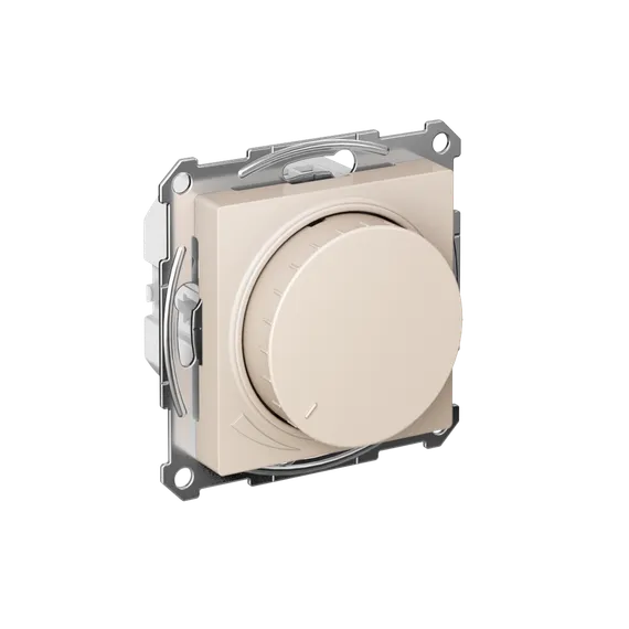 ATLASDESIGN СВЕТОРЕГУЛЯТОР (диммер) поворотно-нажимной, LED, RC, 400Вт, механизм, БЕЖЕВЫЙ