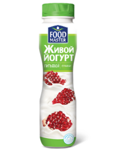 Йогурт питьевой Food Master Живой гранат 1% 280 г