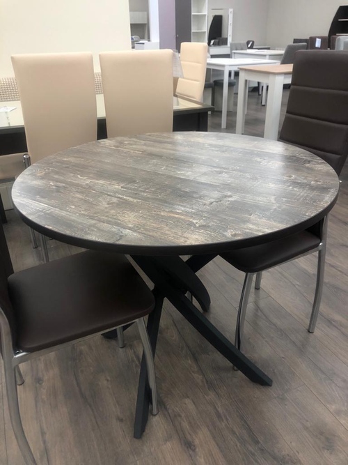 Стол НОРД 2 (1000 х 1000(+320) 2 кат. Столешница: Пластик матовый (9746 Сосна санторини складской