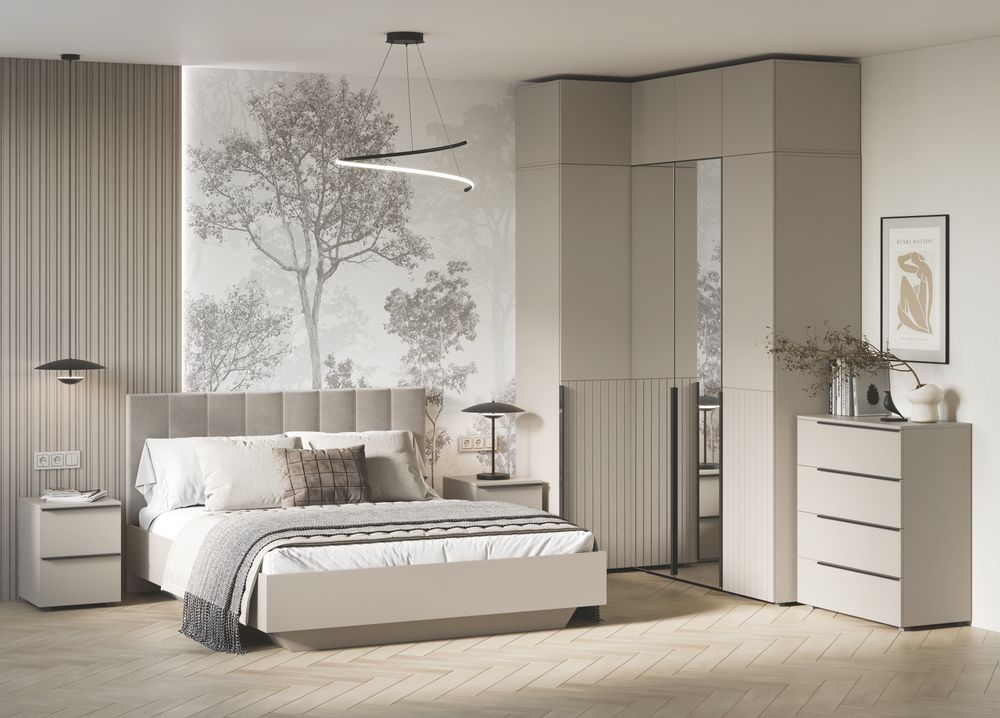МС Заря Антресоль 900 З-2 900*350*500 (корпус лдсп кашемир, фасад лдсп кашемир)